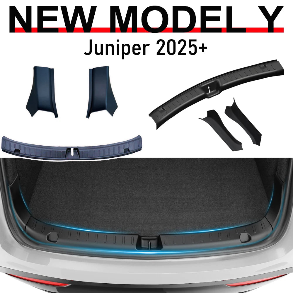 Rear Bumper Guard for 2025 2026 Tesla Model Y Juniper Trunk Bumper Sill Guards Protector Cover Protective Mats Pad Accessories Vue