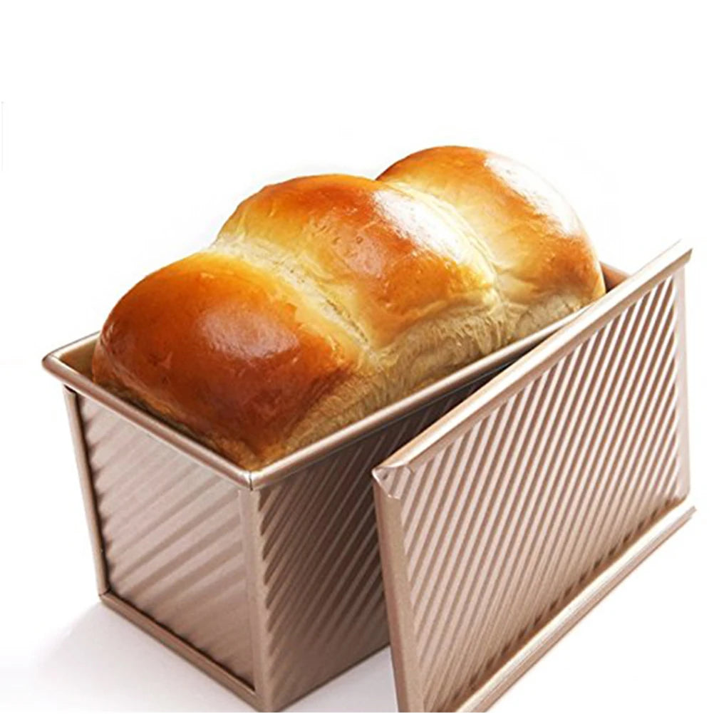 Bread Pan with Lid Baking Mold Cake Toast Carbon Steel Nonstick Toasted Bread Box Baking Tools Vue Default Title