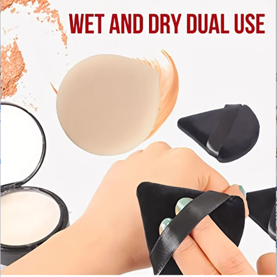 5 pcs new triangular sponge puffs with a soft skin friendly and delicate makeup feel suitable for home or travel use Vue