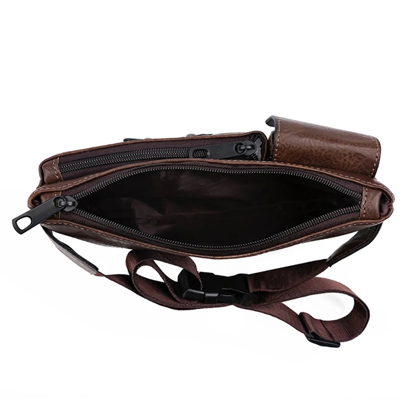 High-quality Ladies' Waist Bag Travel PU Leather Crossbody Shoulder