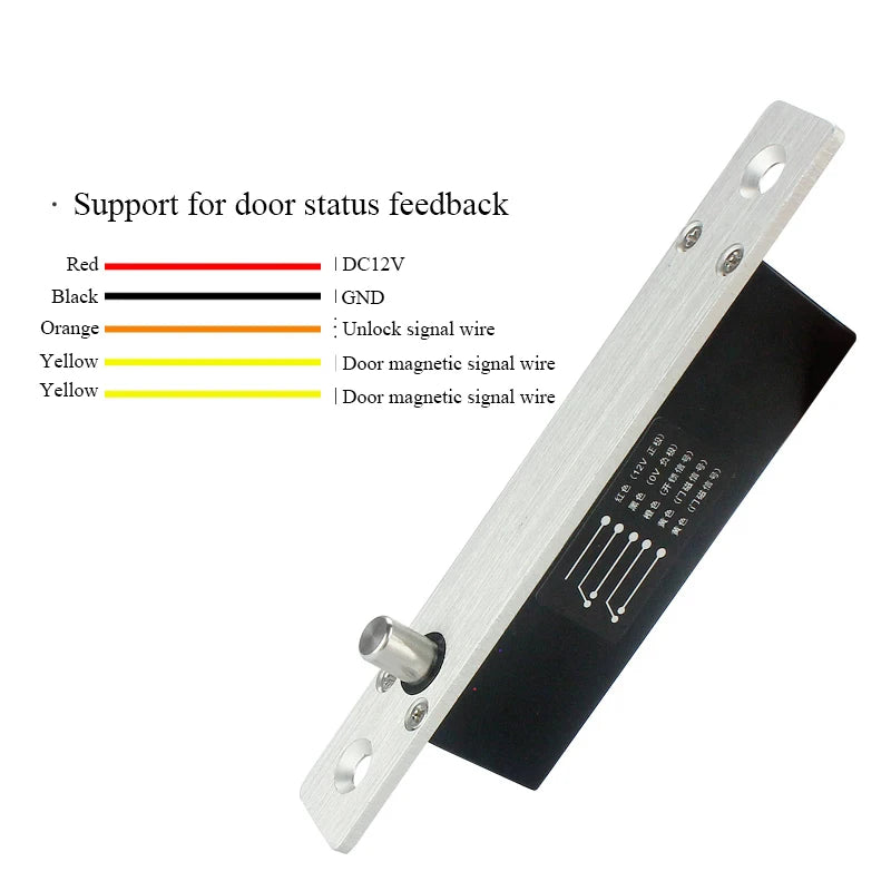 Electronic Bolt Lock DC 12V Mini Normally Open / Normally Closed Mode Access Control Electric Lock Storage Cabinet Door Locker Vue