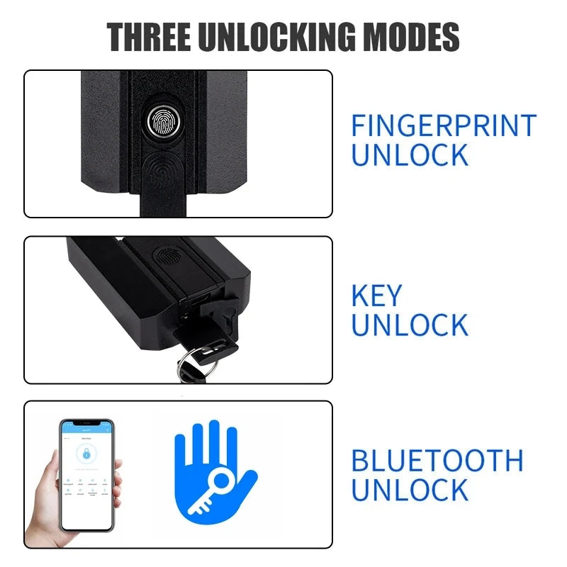 Smart Fingerprint Padlock Keyless Security Password Locker Anti-Theft TTLOCK/Tuya APP Controls Biometric Thumbprint Door Lock Vue