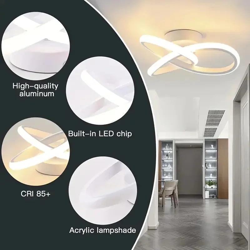 Modern Style LED Ceiling Lamp Geometric Shape Aisle Corridor Light Wall Light Kitchen/Bedroom Lighting 110V White/Warm Light Vue