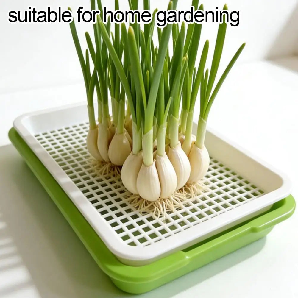 Hydroponic Microgreens Sprouter Tray Seed Sprouting Plates Wheatgrass Grower Nursery Trays for Home Garden Soilless System Vue