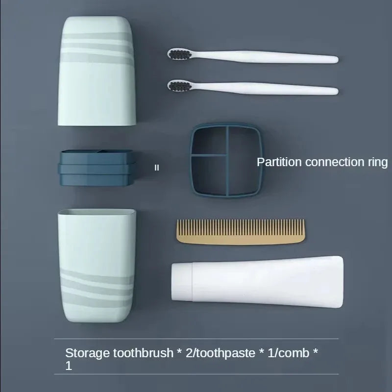 Portable Wash Cup Toothbrush Cup Mouthwash Cup Toothbrush Household Set Tooth Cylinder Toothbrush Toothpaste Storage Box Vue