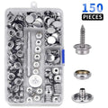 Fasten Button Canvas Snap Kit Tool 3/8" Socket Stainless Steel Boat Canvas Snap Durable with 2 Setting Tool Vue 150 Pieces