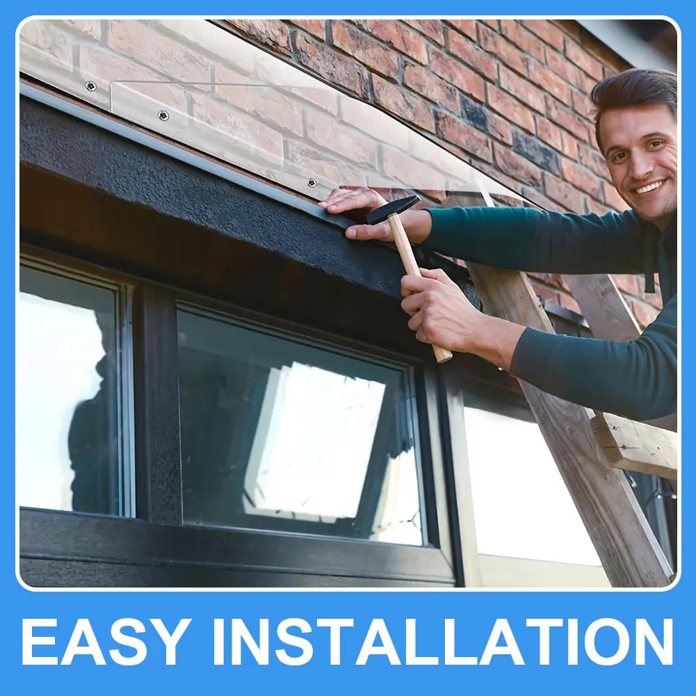 Window Door Wall Canop UV Rain Protection Door Shelter Window Cover Window Awning Awning Canopy for Front Door/Porch Patio Roof Vue