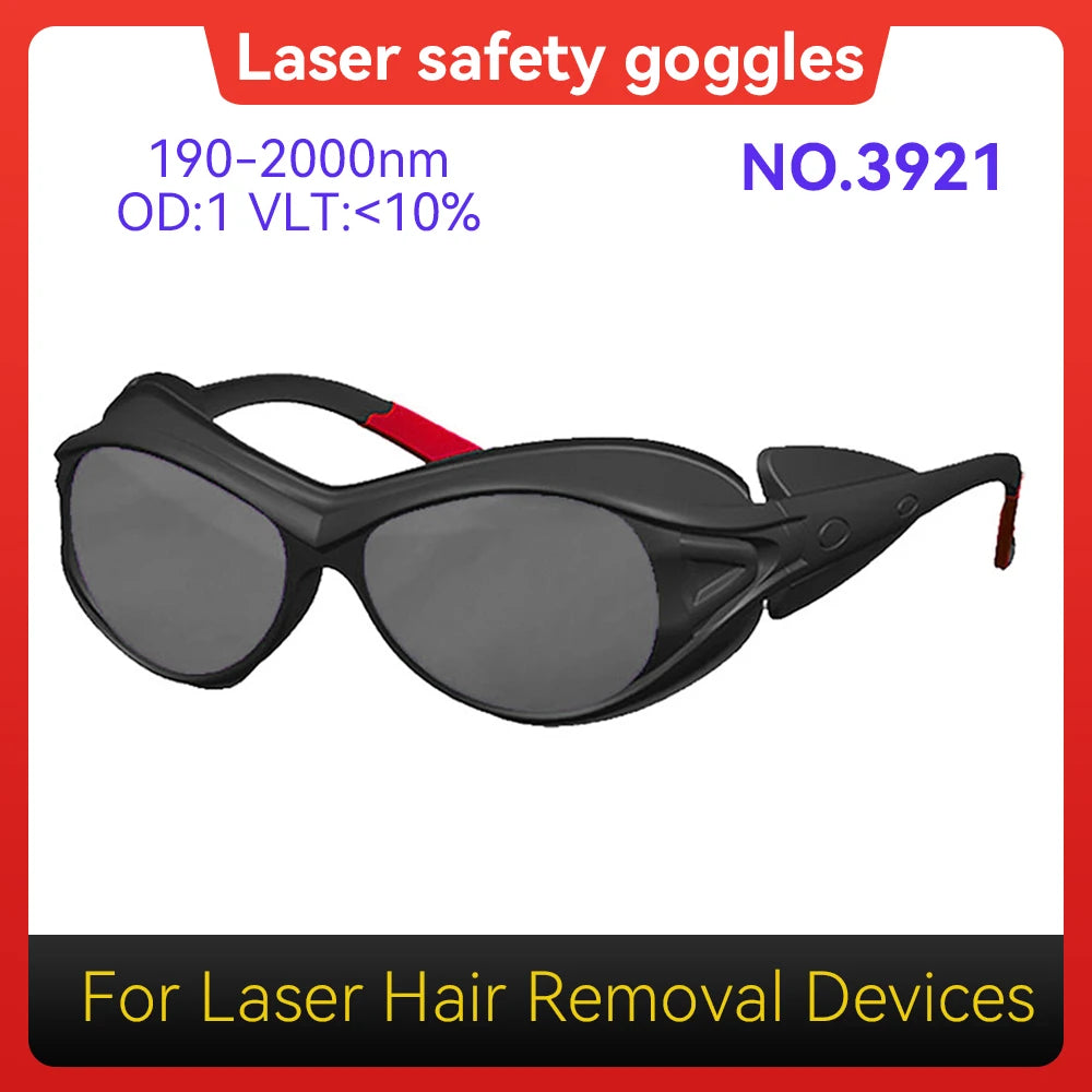 Laser Safety Glasses CE EN207 9000-11000nm OD6+Hard PC Lens Eyewear for Wood Acrylic CO2 Laser Cutting Machine Laser Goggles Vue Model 3921 OD1 IPL
