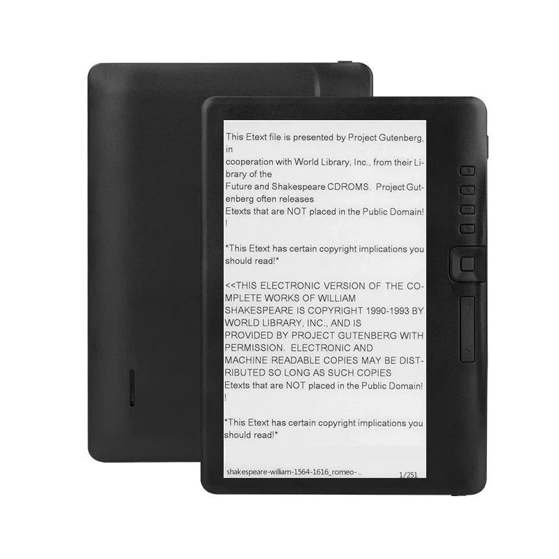 Portable 7inch Ebook Reader Colorful Screen Supports Memory Card Digital Book Read E‑book Read E‑book E‑book Reader 4GB/8GB/16GB Vue