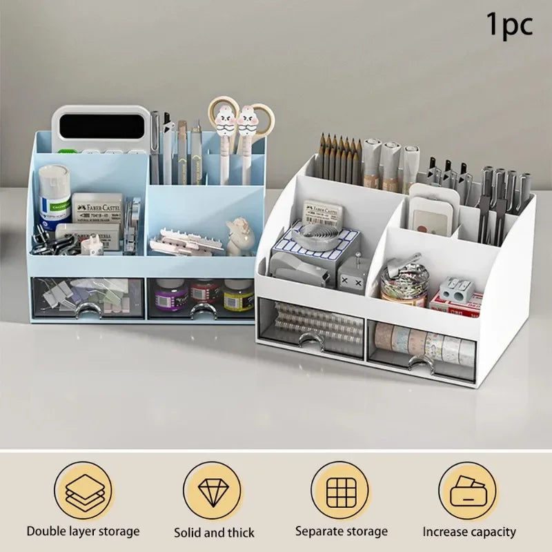 Transparent Desk Organizer with Drawers & 6 Compartments Desktop Drawer Organizer Vue