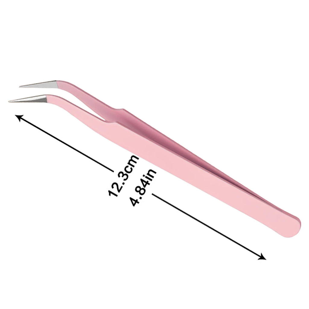 1pcs Pink/Black DIY Tweezers For Nail Art Eyebrow Eyelash Extensions Anit-Static Stainless Steel Beauty Tweezer Makeup Tools Vue 1pcs Style C