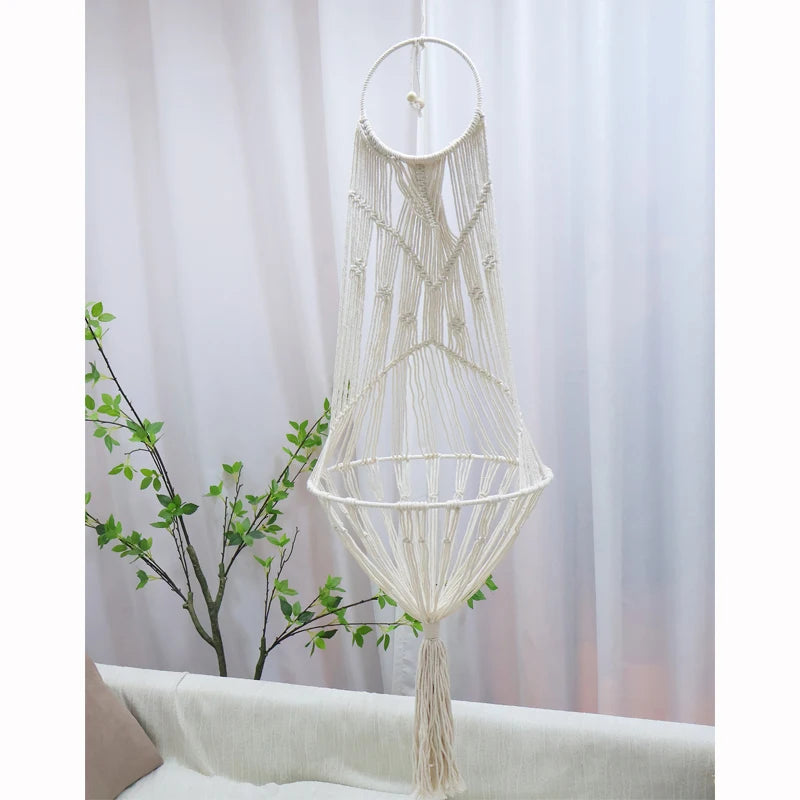 New 40CM Pet Cat Hammock Swing Bed Bohemian Handwoven Tapestry Cotton Macrame For Home Bedroom Decoration Wall Hanging Vue