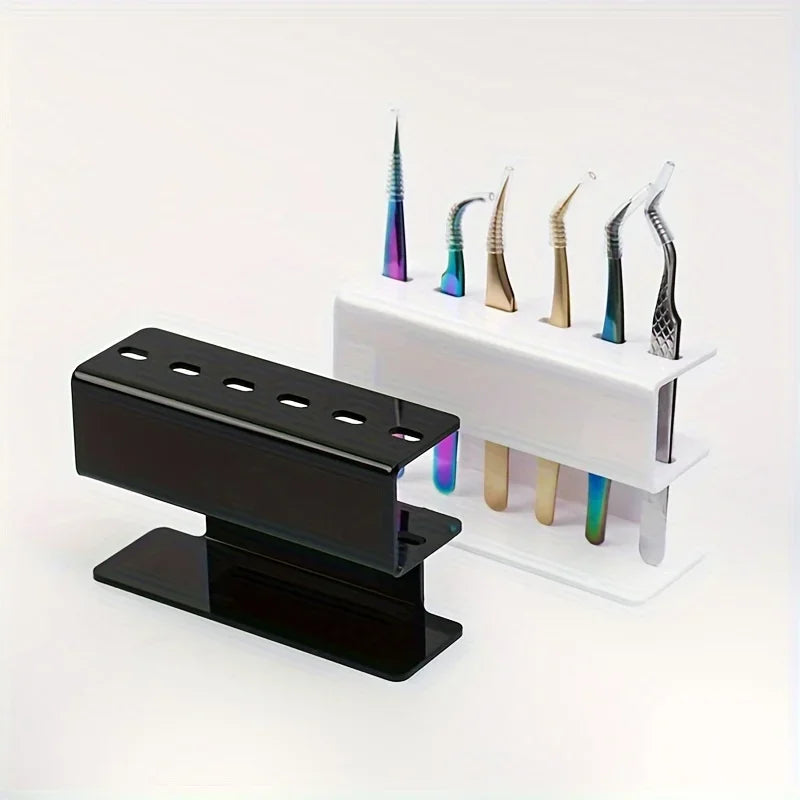 Acrylic Lash Extension Organizer - 360° Visible Salon Display Case with Tool Trays, Portable Dustproof Storage for Eyelash Techs Vue
