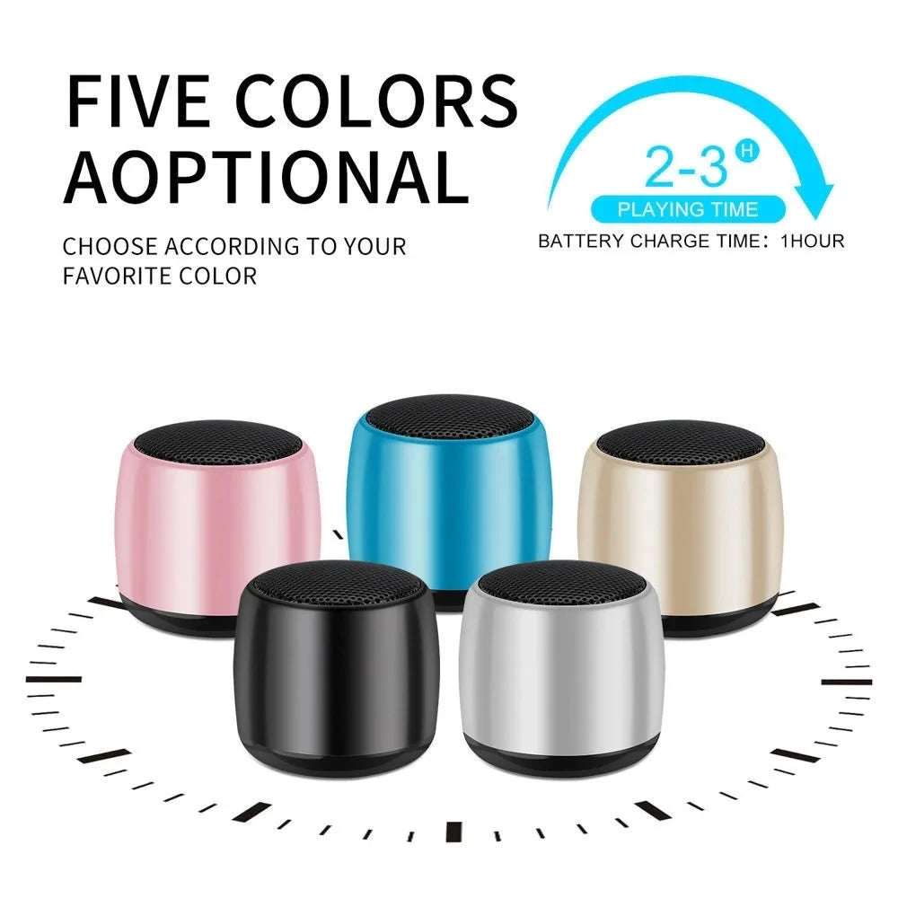 M1 Mini Bluetooth-compatible Small Speaker Portable Intelligent One Drag Two Small Steel Cannon Metal Wireless Sound Subwoofer Vue
