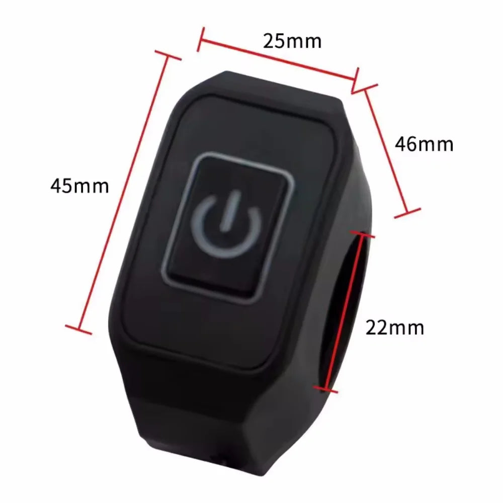 Motorcycle Modified Switch Waterproof Button with LED Light Headlight Horn Control ON OFF Buttton Handlebar Mount Accessories Vue