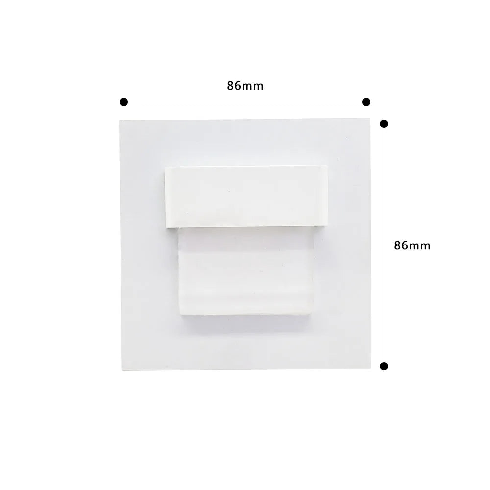 SANDIY Recessed LED Stair Step Light with PIR Motion Sensor Recessed Step Light Vue Switch White China Mainland Warm White (2700-3500K)|3W with BOX