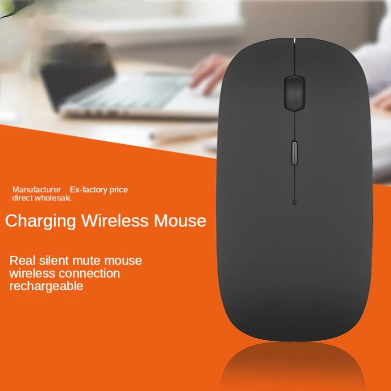 New Charging Type-c Wireless Mouse +USB Dual Receiver Mute Ergonomic Design 1000/1200/1600 Three-speed DPI Vue