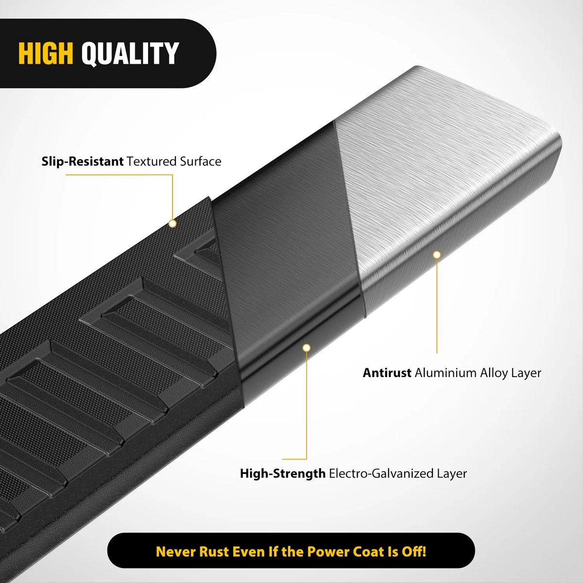 Nilight Running Boards for 2022 2023 2024 2025 2026 Toyota Tundra Crewmax Cab 4 Full Size Doors 6 Inch Side Step Nerf Bars Black Vue