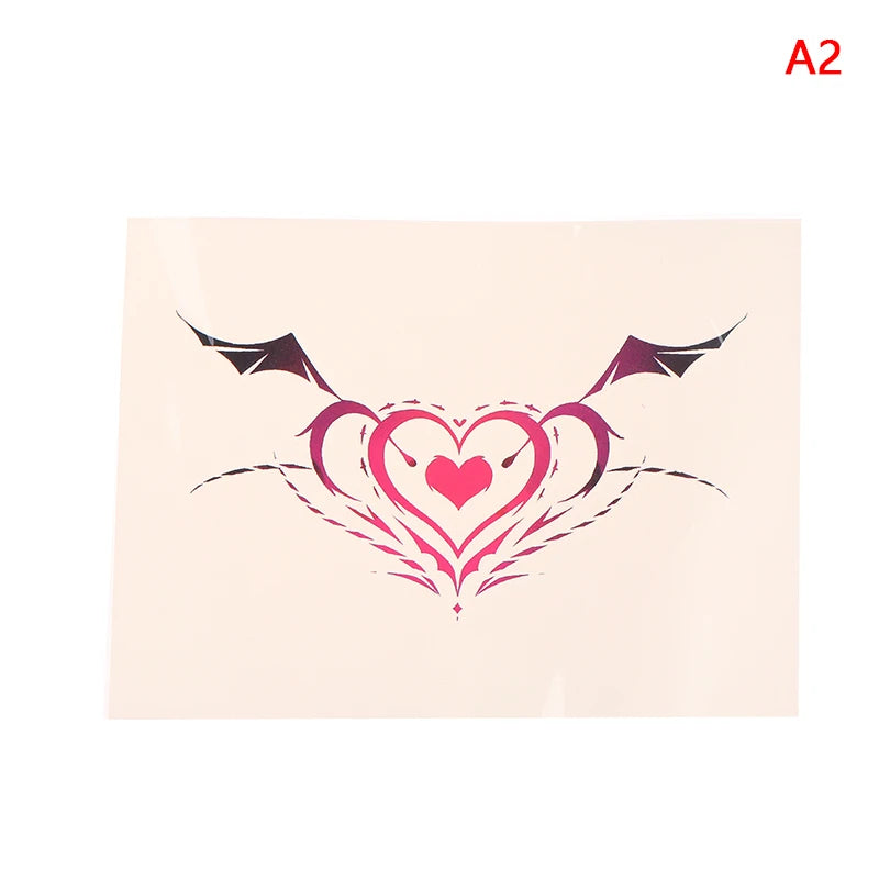 Waterproof Temporary Tattoo Stick Wing Design Flash Tattoo for Arm Leg Back Body Art for Men Women Vue A2