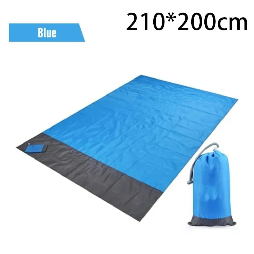 Portable Polyester Camping Mat Folding Lightweight Picnic Waterproof Vue Blue 210x200cm