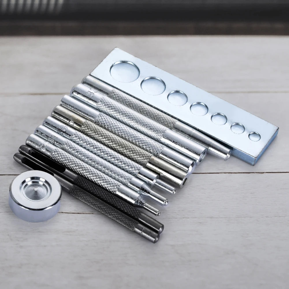 11-Piece Leather Die Punch & Snap Rivet Tool Kit | DIY Craft Leather Rivet Tool Kit Vue China Mainland