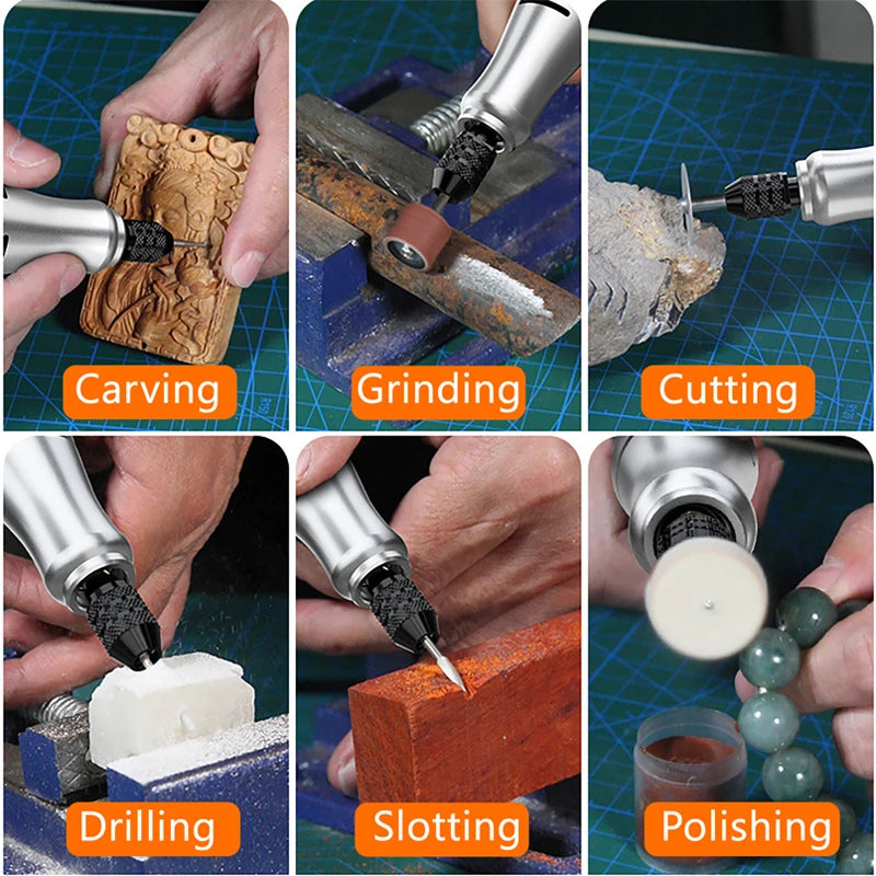40W Mini Rechargeable Lithium Electric Grinder Forward Reverse Steples Speed AdjustDIY Electric Drill for 18V-21V Makita Battery Vue