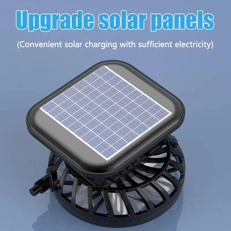 For Outdoor Camping Fishing Hiking Sunscreen Fisherman Hat Solar Fan Cap Portable Solar Charging Cap with Fan Suitable（with box） Vue