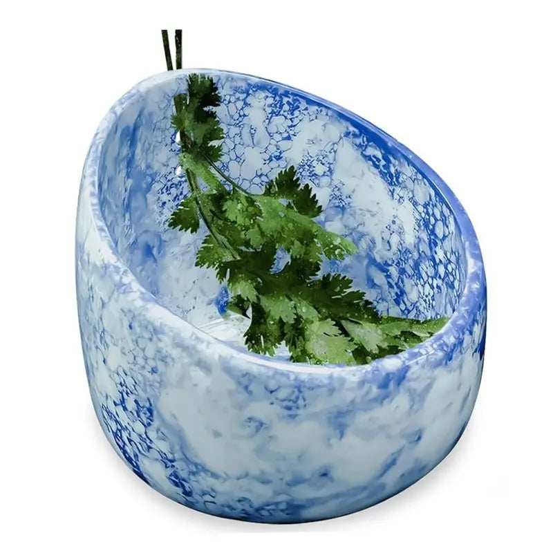ABKW-Herb Stripper Bowl, Pottery Herb Stripping Tool, Kitchen Efficient Leaf Removal Tool, Herb Stripper Vue As Shown
