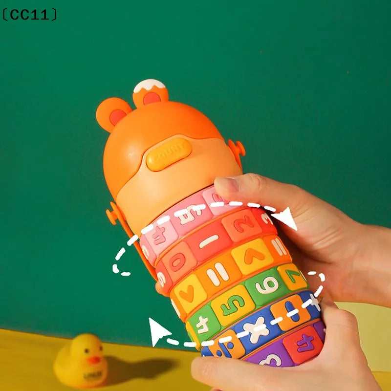 Children's Math Toy Stainless Steel Water Bottle Cute Thermo Strap