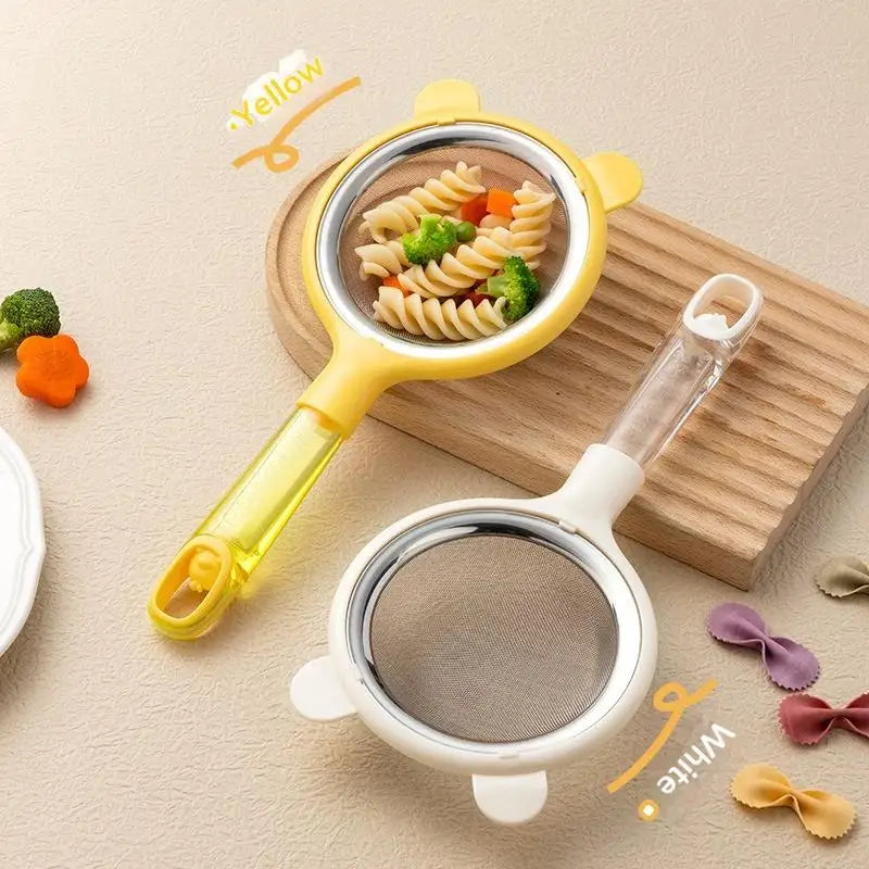 User-friendly Fine Mesh Flour Strainer with Heat Resistant Removable Screen for Kitchen Use Vue