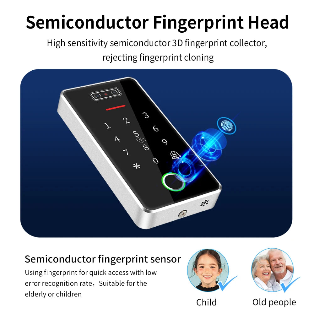 M1 TTlock App Control RFID IC Card Reader Code Door Keypad Electronic Hotel Smart Facial Door Lock System with TTHotel TTRenting Vue