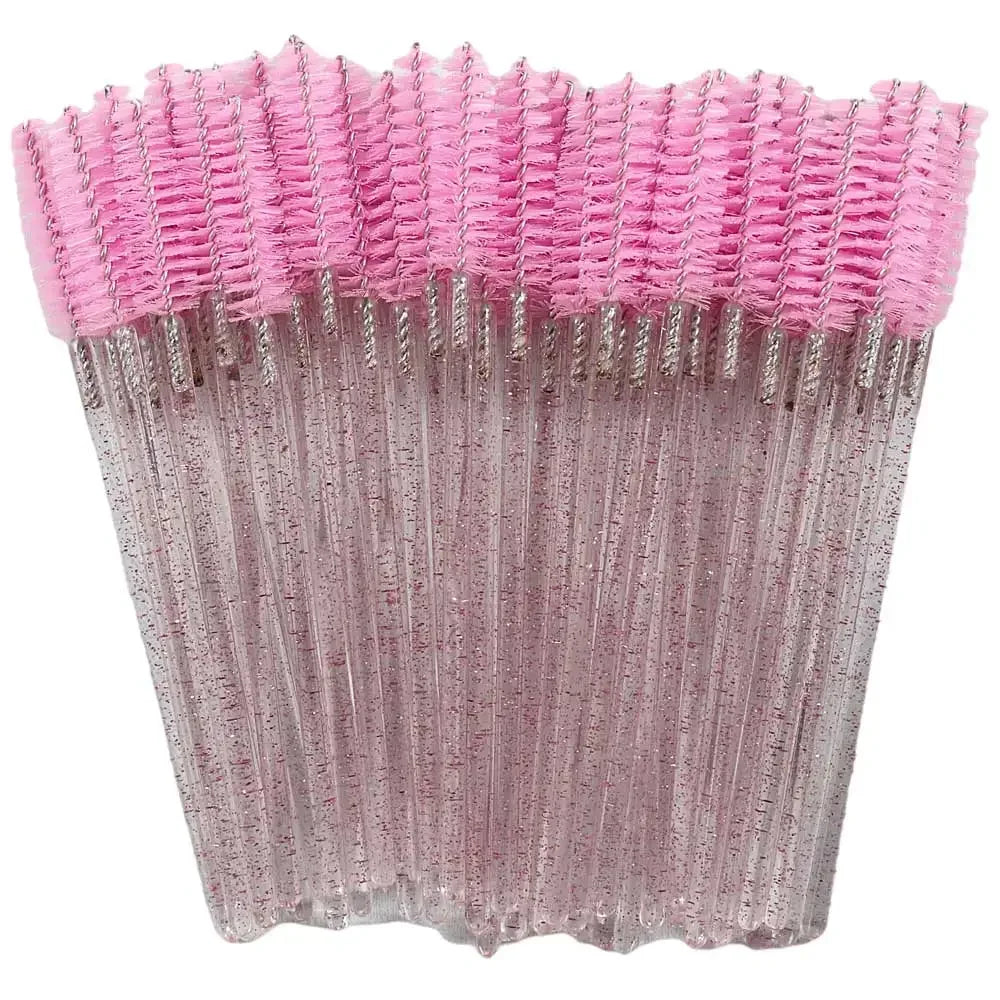 Eyelash Brushes 5/50 Pcs Lashes Extension Tools Eyebrow False Eye Brush Mascara Wands Applicator Spoolers Lashes Cosmetic Tool Vue M93 Pink 5 Pieces