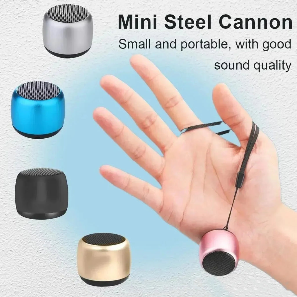 M1 Mini Bluetooth-compatible Small Speaker Portable Intelligent One Drag Two Small Steel Cannon Metal Wireless Sound Subwoofer Vue