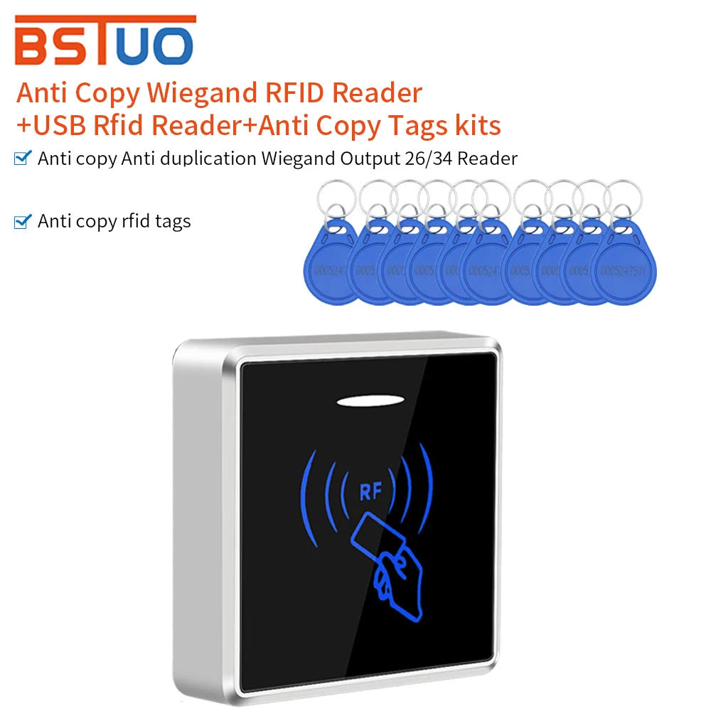 Encrypted Anti-piracy Access Control System Kits Anti-duplication Card Reader USB Card Issuer Reader 125khz RFID Card uncopyable Vue
