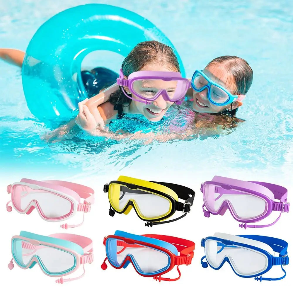 Fashion Anti-fog Kids Swimming Goggles Big Frame Definition Swim Vue