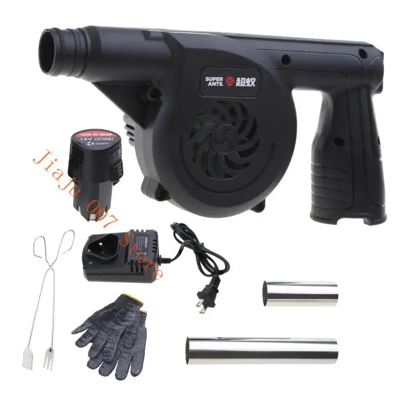 Rechargeable Handheld BBQ Fan Air Blower – 5-Speed Control BBQ Air Blower Fan Vue for one battery CN