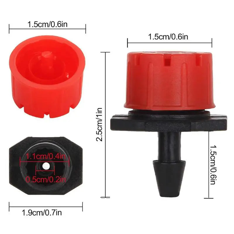 50 100pcs Adjustable Water Sprinkler Nozzle for Garden Irrigation with Thread Connection for Lawn and Plants Coverage Vue