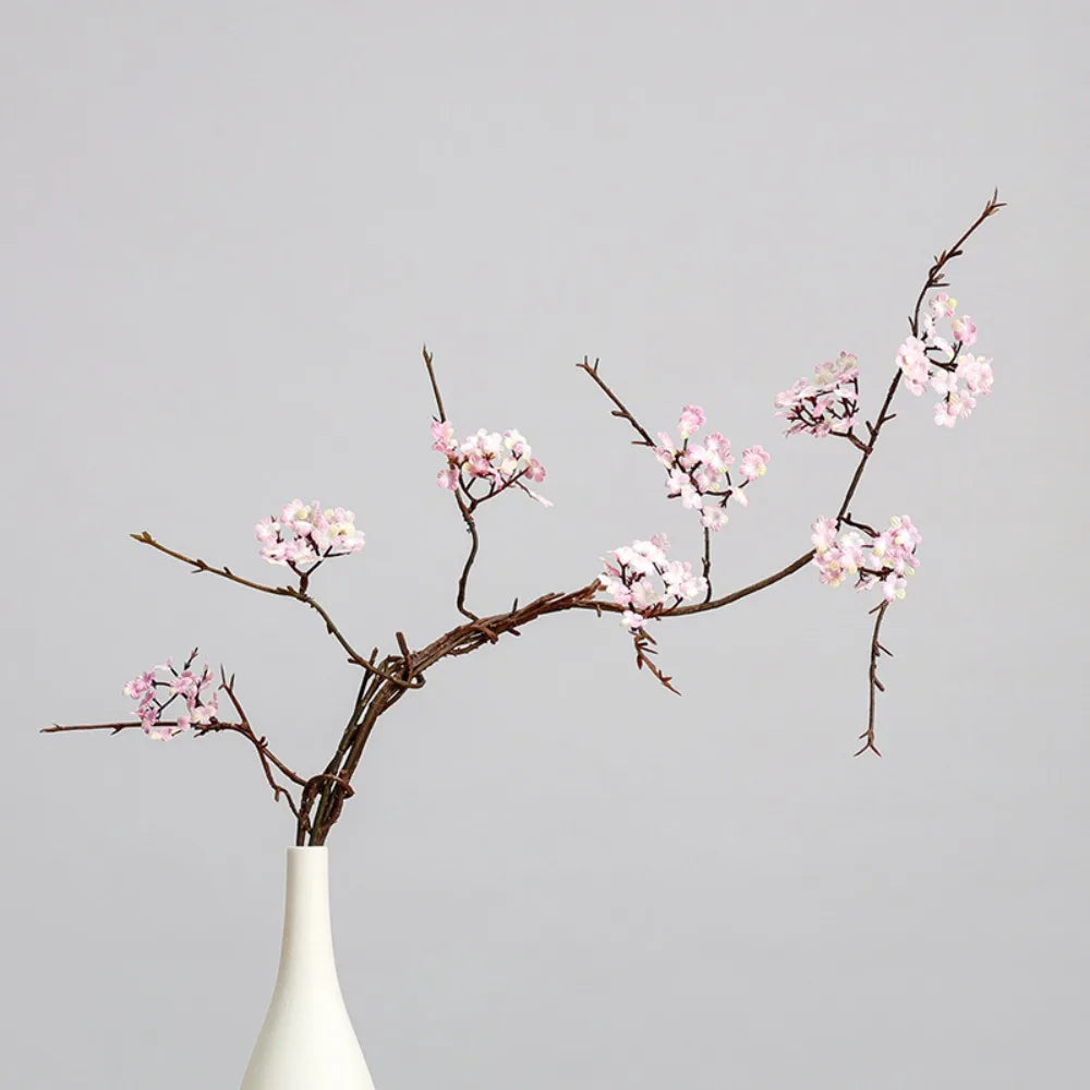 Real Touch Artificial Cherry Blossoms Branches Realistic Elegant Simulation Sakura Branches Plastic Handmade Fake Flower Vue Pink