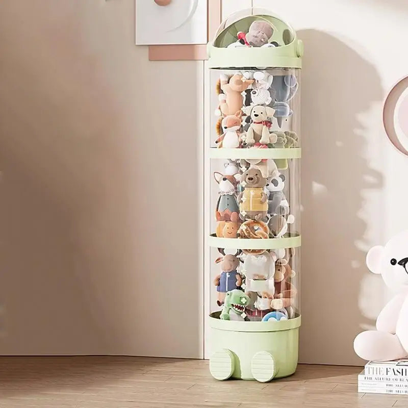 Transparent Plush Toy Storage Tube Large Capacity Doll Organizer Box Moisture-Proof Stuffed Animal Container for Kids Toy Vue