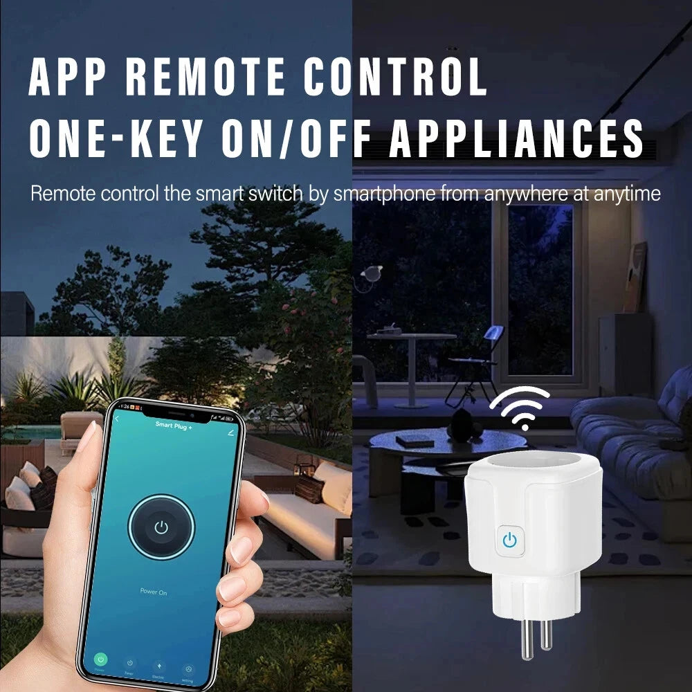 Smart Home WiFi or Zigbee3.0 Plug EU Power Monitor Timer Socket for Home Appliance Control via Alexa Google Home Smart Life Vue