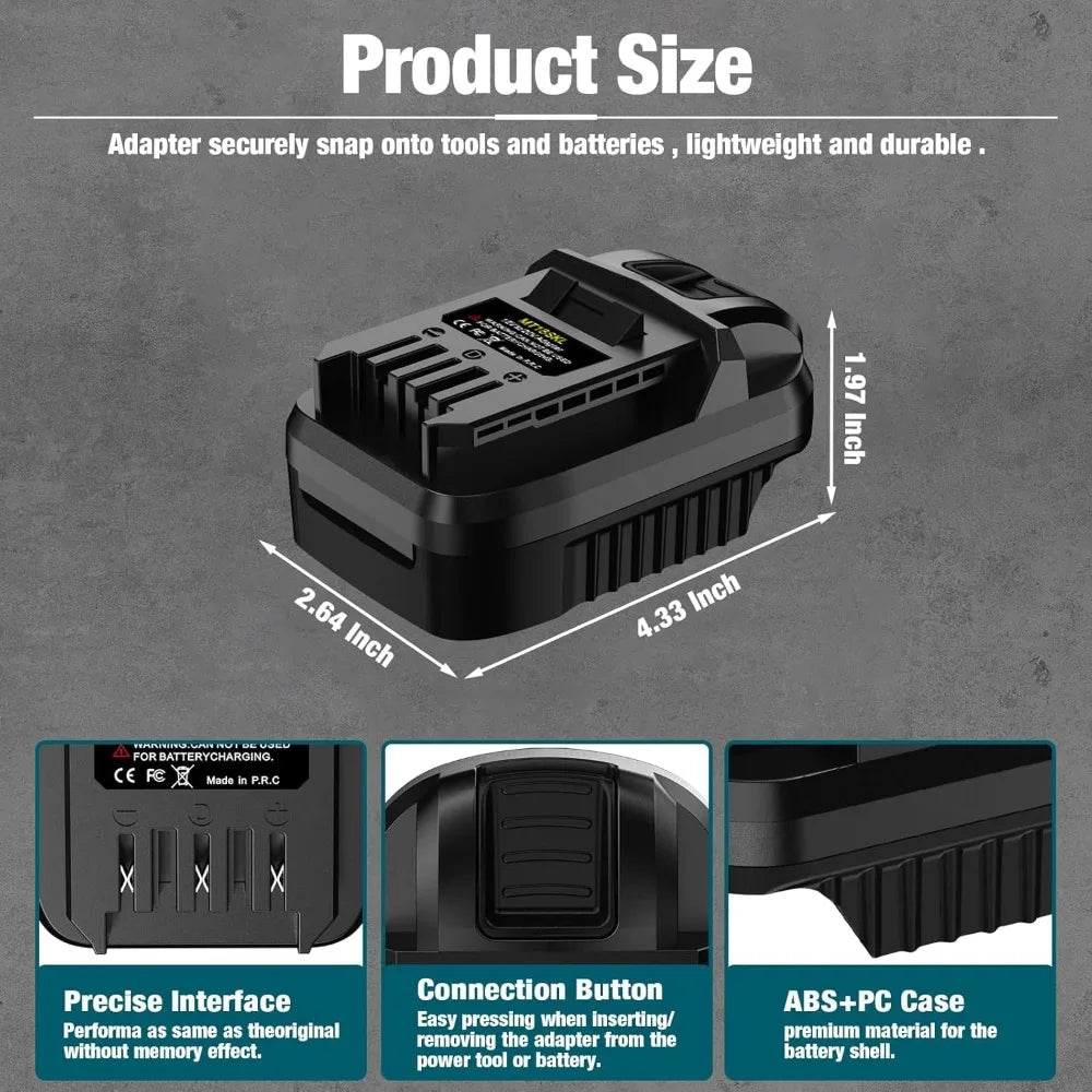 MT18SKL Battery Adapter Converter for Makita 18V Li-Ion Batteries Battery Adapter for Skil 20V Li-Ion Batteries Power Tool Drill Vue