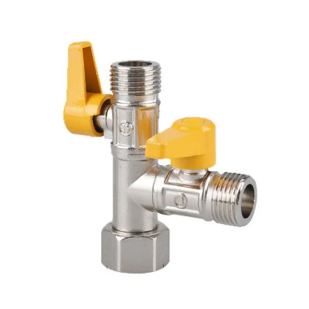2/3 Switch Brass Diverter Valve Rustproof 1/2" Hose Barb Y Shaped Ball Valve Thickened Easy To Install 3 Way Shut Off Valve RV Vue