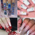 12Grids Sparkle 3D Nail Art Rhinestones+Tools 2mm Brilliant Diamond Nail Charms Nail Decoration Manicure Accessory Vue Default Title