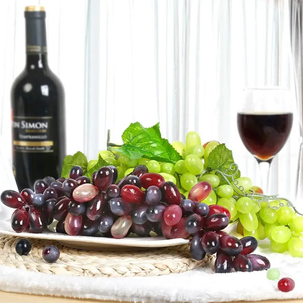 Fake Decorative Fruit Lifelike Artificial Fruit Grapes Plastic Home Wedding Party Garden Decor Mini Simulation Fruit Vue