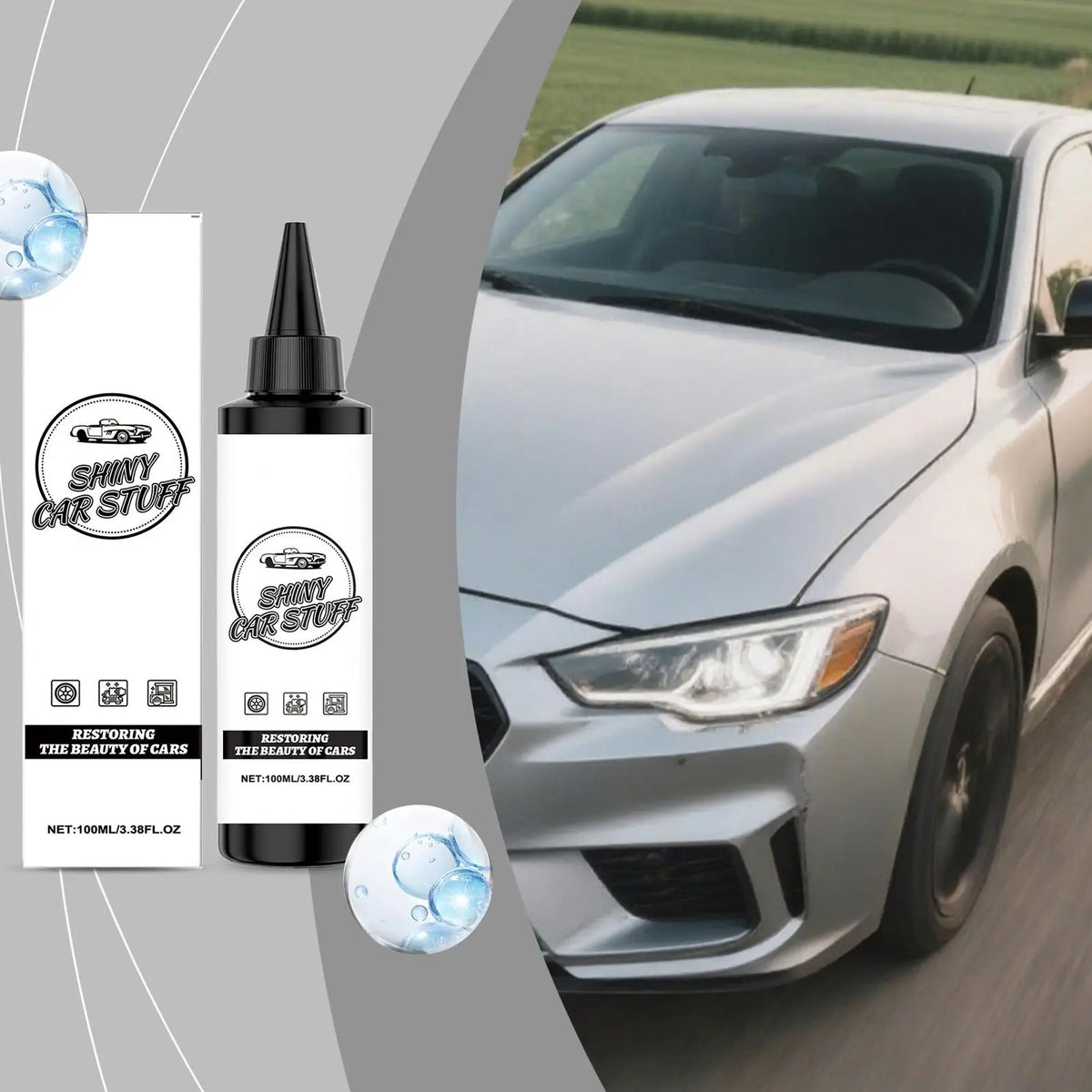 1pc/2pcs Automotive Coating Agent 100ml UV Resistant Long Lasting Dustproof Portable Automobile Cleaner Solution Shine Restorer Vue