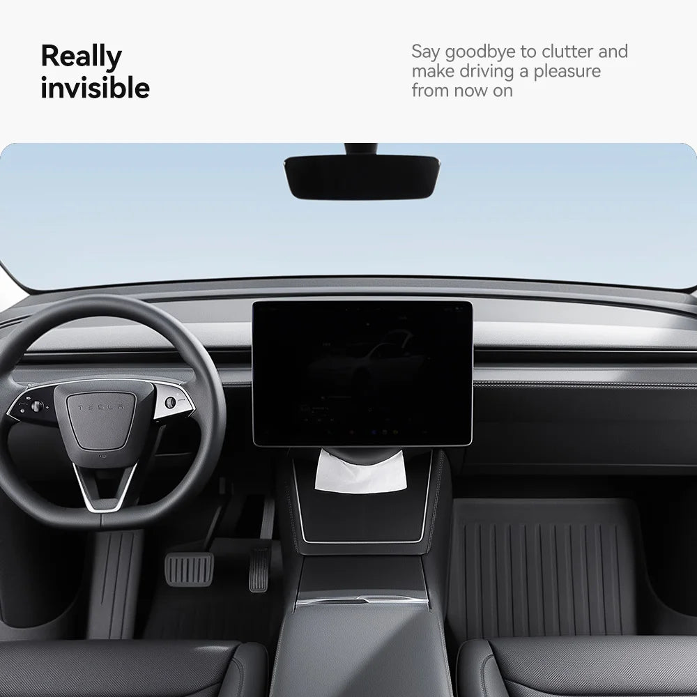 YZ For Tesla Model 3 Y X S Highland Juniper Car Tissue Box Leather Hanging Tissue Box Center Console Armrest Paper Towel Storage Vue