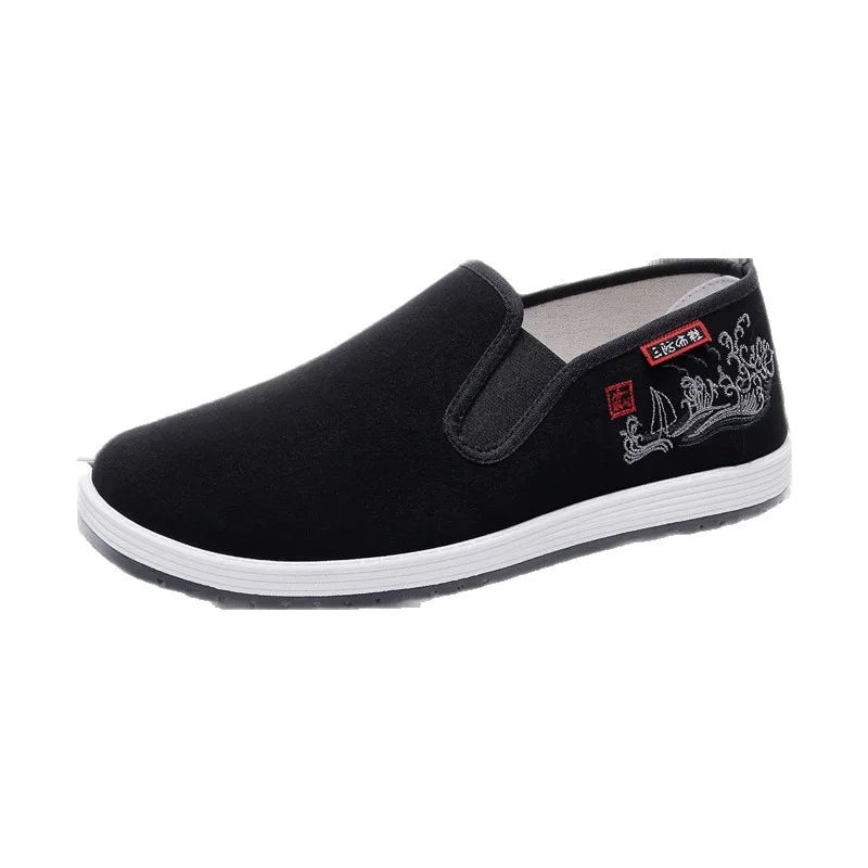 Men's Embroidered Chinese Style Shoes – Lightweight & Breathable Men's Casual Shoes Vue