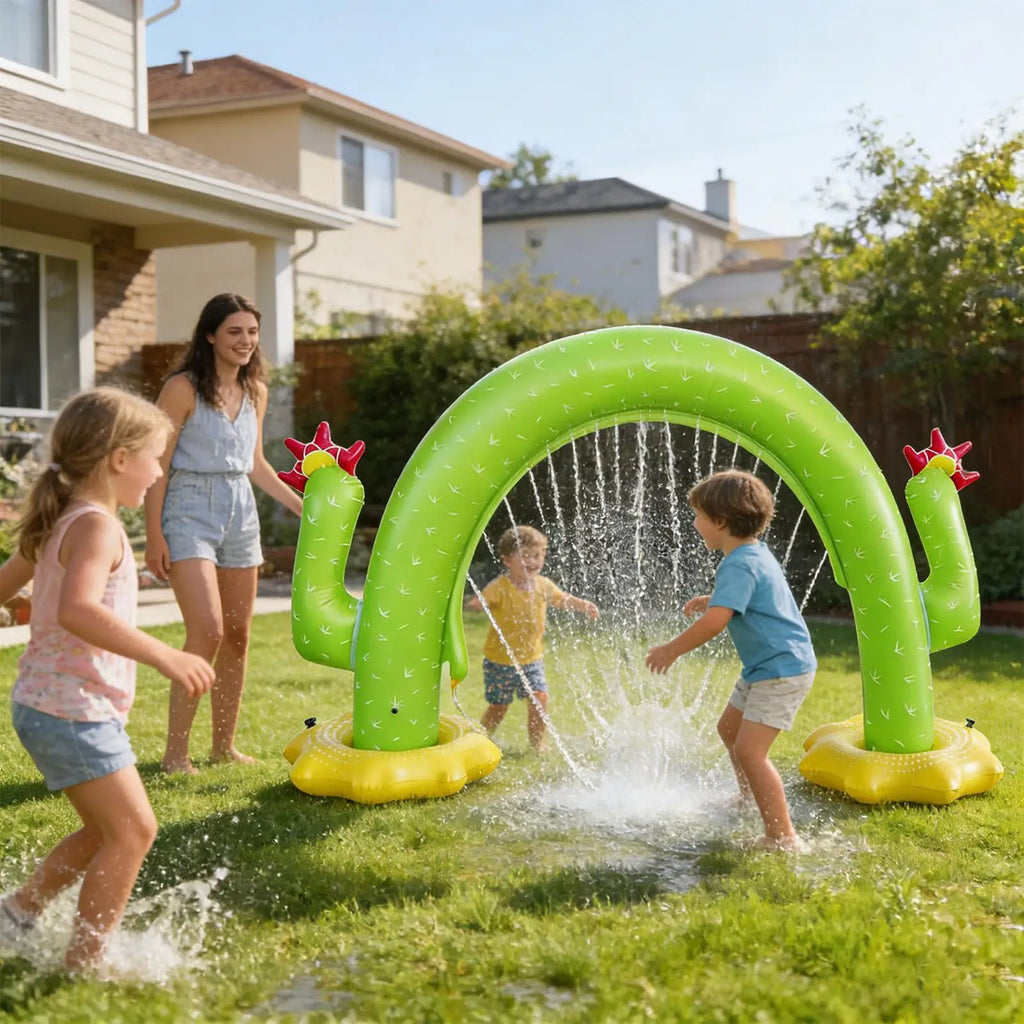 Inflatable Sprinkler For Kids, Outdoor Water Play Toy With Cooling Spray, Interactive S ummer Fun For Boys Girls Backyard Lawn Vue