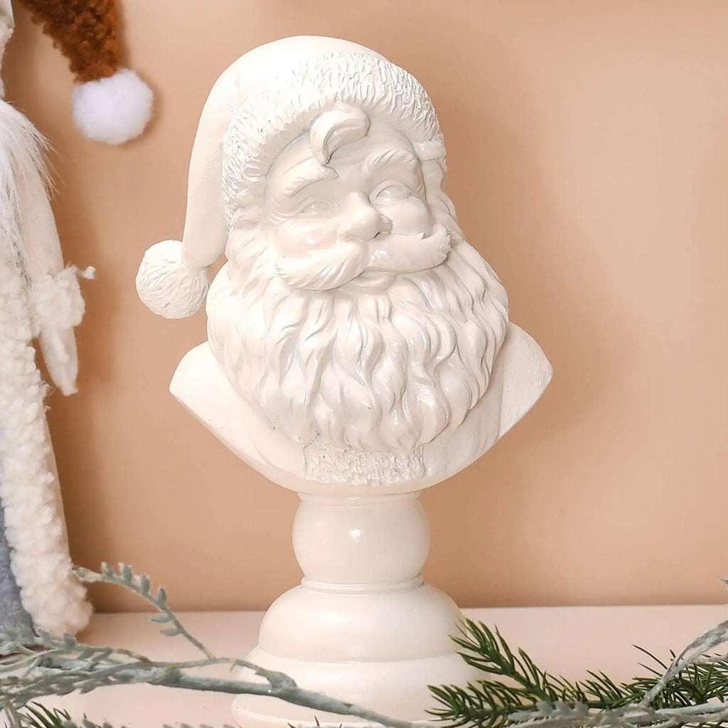Santa Figures Decorations Resin Sculpture Collectibles Christmas Resin Statue for Dorm Living Room Bedroom Counter Party Winter Vue
