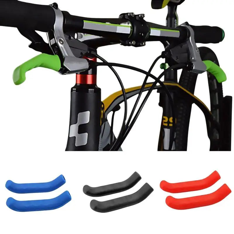 Silicone Bike Brake Lever Cover Non Slip Handle Protector Durable Bicycle Accessory for and Road Riding Safety Vue